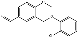 3-(2-CHLORO-PHENOXYMETHYL)-4-METHOXY-BENZALDEHYDE Struktur