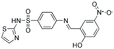 4-([(1E)-(2-HYDROXY-5-NITROPHENYL)METHYLENE]AMINO)-N-1,3-THIAZOL-2-YLBENZENESULFONAMIDE Struktur