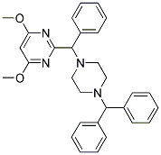 4,6-DIMETHOXY-2-[A-(4-DIPHENYLMETHYLPIPERAZIN-1-YL)BENZYL]PYRIMIDINE Struktur