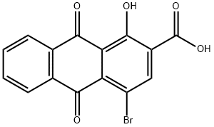 4-BROMO-1-HYDROXYANTHRAQUINONE-2-CARBOXYLIC ACID Struktur