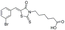 6-[5-(3-BROMO-BENZYLIDENE)-4-OXO-2-THIOXO-THIAZOLIDIN-3-YL]-HEXANOIC ACID Struktur