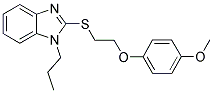 2-([2-(4-METHOXYPHENOXY)ETHYL]THIO)-1-PROPYL-1H-BENZIMIDAZOLE Struktur