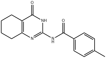 4-METHYL-N-(4-OXO-3,4,5,6,7,8-HEXAHYDRO-2-QUINAZOLINYL)BENZENECARBOXAMIDE Struktur