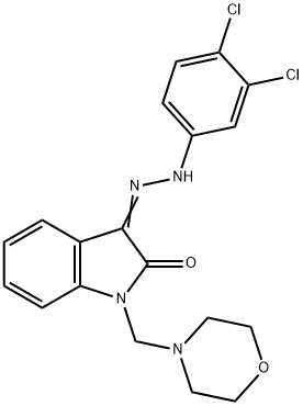 1-(MORPHOLINOMETHYL)-1H-INDOLE-2,3-DIONE 3-[N-(3,4-DICHLOROPHENYL)HYDRAZONE] Struktur