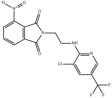 2-(2-([3-CHLORO-5-(TRIFLUOROMETHYL)-2-PYRIDINYL]AMINO)ETHYL)-4-NITRO-1H-ISOINDOLE-1,3(2H)-DIONE Struktur