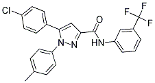 5-(4-CHLOROPHENYL)-1-(4-METHYLPHENYL)-N-[3-(TRIFLUOROMETHYL)PHENYL]-1H-PYRAZOLE-3-CARBOXAMIDE Struktur