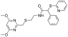 N-[2-[(4,6-DIMETHOXYPYRIMIDIN-2-YL)METHYLTHIO]ETHYL]-GAMMA-(PYRIDIN-2-YLTHIO)BENZENEACETAMIDE Struktur