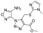 METHYL 1-(4-AMINO-1,2,5-OXADIAZOL-3-YL)-5-([(1-METHYL-1H-IMIDAZOL-2-YL)SULFANYL]METHYL)-1H-1,2,3-TRIAZOLE-4-CARBOXYLATE Struktur