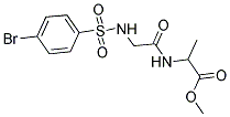 METHYL 2-[(2-([(4-BROMOPHENYL)SULFONYL]AMINO)ACETYL)AMINO]PROPANOATE Struktur