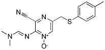 3-CYANO-2-([(DIMETHYLAMINO)METHYLENE]AMINO)-5-([(4-METHYLPHENYL)THIO]METHYL)PYRAZIN-1-IUM-1-OLATE Struktur