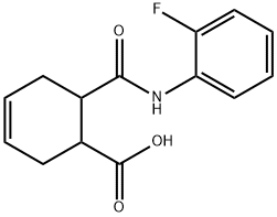 6-[(2-FLUOROANILINO)CARBONYL]-3-CYCLOHEXENE-1-CARBOXYLIC ACID Struktur