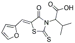 2-(5-FURAN-2-YLMETHYLENE-4-OXO-2-THIOXO-THIAZOLIDIN-3-YL)-3-METHYL-BUTYRIC ACID Struktur