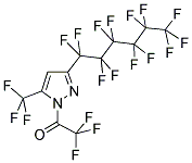 1-TRIFLUOACETYL-3(5)-(TRIDECAFLUORO-1-HEXYL)-5(3)-(TRIFLUOROMETHYL)PYRAZOLE Struktur