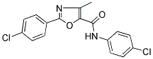 N,2-BIS(4-CHLOROPHENYL)-4-METHYL-1,3-OXAZOLE-5-CARBOXAMIDE Struktur