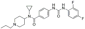 N-[4-CYCLOPROPYL(1-PROPYLPIPERIDIN-4-YL)BENZAMIDO]-2,4-DIFLUOROPHENYLUREA Struktur