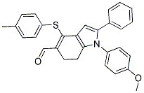 1-(4-METHOXYPHENYL)-4-[(4-METHYLPHENYL)SULFANYL]-2-PHENYL-6,7-DIHYDRO-1H-INDOLE-5-CARBALDEHYDE Struktur