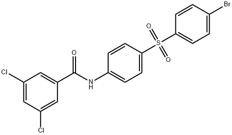 N-(4-[(4-BROMOPHENYL)SULFONYL]PHENYL)-3,5-DICHLOROBENZENECARBOXAMIDE Struktur