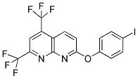 5,7-BIS(TRIFLUOROMETHYL)[1,8]NAPHTHYRIDIN-2-YL 4-IODOPHENYL ETHER Struktur