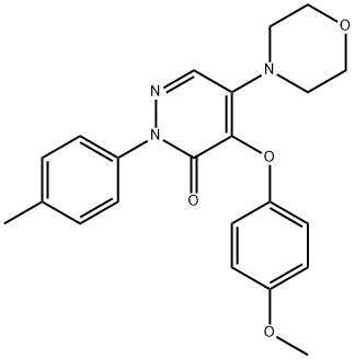 4-(4-METHOXYPHENOXY)-2-(4-METHYLPHENYL)-5-MORPHOLINO-3(2H)-PYRIDAZINONE Struktur