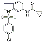 N-[[1-(4-CHLOROPHENYL)SULPHONYL]-2,3-DIHYDRO-(1H)-INDOL-6-YL]CYCLOPROPANECARBOXAMIDE Struktur