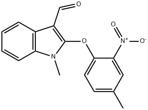 1-METHYL-2-(4-METHYL-2-NITROPHENOXY)-1H-INDOLE-3-CARBALDEHYDE Struktur