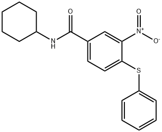 N-CYCLOHEXYL-3-NITRO-4-(PHENYLSULFANYL)BENZENECARBOXAMIDE Struktur