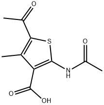 5-ACETYL-2-ACETYLAMINO-4-METHYL-THIOPHENE-3-CARBOXYLIC ACID Struktur