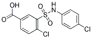 4-CHLORO-3-(4-CHLORO-PHENYLSULFAMOYL)-BENZOIC ACID Struktur