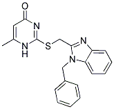 2-([(1-BENZYL-1H-BENZIMIDAZOL-2-YL)METHYL]THIO)-6-METHYLPYRIMIDIN-4(1H)-ONE Struktur