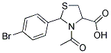 3-ACETYL-2-(4-BROMO-PHENYL)-THIAZOLIDINE-4-CARBOXYLIC ACID Struktur