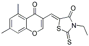 5-((5,7-DIMETHYL-4-OXO(4H-CHROMEN-3-YL))METHYLENE)-3-ETHYL-2-THIOXO-1,3-THIAZOLIDIN-4-ONE Struktur