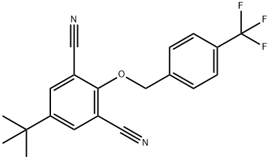 5-(TERT-BUTYL)-2-([4-(TRIFLUOROMETHYL)BENZYL]OXY)ISOPHTHALONITRILE Struktur