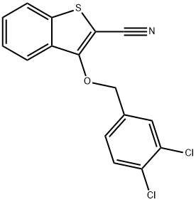 3-[(3,4-DICHLOROBENZYL)OXY]-1-BENZOTHIOPHENE-2-CARBONITRILE Struktur