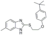 2-([2-(4-TERT-BUTYLPHENOXY)ETHYL]THIO)-6-METHYL-1H-BENZIMIDAZOLE Struktur