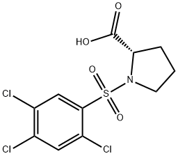 1-[(2,4,5-TRICHLOROPHENYL)SULFONYL]-2-PYRROLIDINECARBOXYLIC ACID Struktur