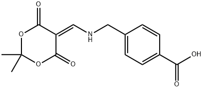 4-((((4,4-DIMETHYL-2,6-DIOXO-3,5-DIOXANYLIDENE)METHYL)AMINO)METHYL)BENZOIC ACID Struktur