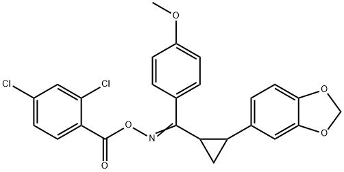 5-(2-[([(2,4-DICHLOROBENZOYL)OXY]IMINO)(4-METHOXYPHENYL)METHYL]CYCLOPROPYL)-1,3-BENZODIOXOLE Struktur