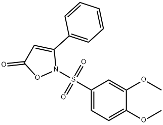 2-[(3,4-DIMETHOXYPHENYL)SULFONYL]-3-PHENYL-5(2H)-ISOXAZOLONE Struktur