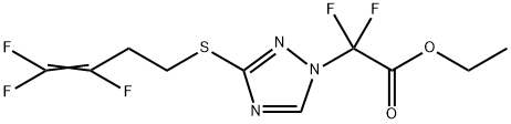 ETHYL 2,2-DIFLUORO-2-(3-[(3,4,4-TRIFLUORO-3-BUTENYL)SULFANYL]-1H-1,2,4-TRIAZOL-1-YL)ACETATE Struktur