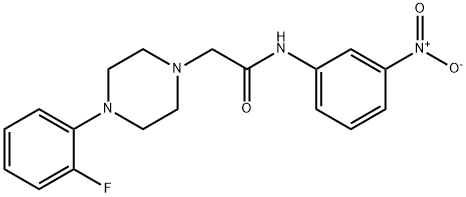 2-[4-(2-FLUOROPHENYL)PIPERAZINO]-N-(3-NITROPHENYL)ACETAMIDE Struktur