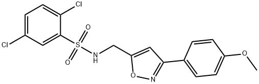 2,5-DICHLORO-N-([3-(4-METHOXYPHENYL)-5-ISOXAZOLYL]METHYL)BENZENESULFONAMIDE Struktur