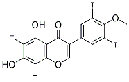 5,7-DIHYDROXY 4'-METHOXYISOFLAVONE, [6,8,3',5'-3H(N)]- Struktur