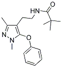 N-[2-(1,3-DIMETHYL-5-PHENOXY-1H-PYRAZOL-4-YL)ETHYL]-2,2-DIMETHYLPROPANAMIDE Struktur