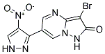 3-BROMO-6-(4-NITRO-1H-PYRAZOL-3-YL)PYRAZOLO[1,5-A]PYRIMIDIN-2(1H)-ONE Struktur