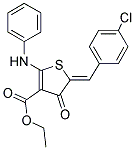 ETHYL (5Z)-2-ANILINO-5-(4-CHLOROBENZYLIDENE)-4-OXO-4,5-DIHYDROTHIOPHENE-3-CARBOXYLATE Struktur