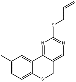 2-(ALLYLSULFANYL)-9-METHYL-5H-THIOCHROMENO[4,3-D]PYRIMIDINE Struktur