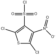 2,5-DICHLORO-4-NITROTHIOPHENE-3-SULPHONYL CHLORIDE Struktur