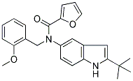 N-(2-TERT-BUTYL-(1H)-INDOL-5-YL)-N-(2-METHOXYBENZYL)FURAN-2-CARBOXAMIDE Struktur