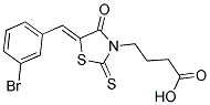 4-[5-(3-BROMO-BENZYLIDENE)-4-OXO-2-THIOXO-THIAZOLIDIN-3-YL]-BUTYRIC ACID Struktur