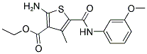 2-AMINO-5-(3-METHOXY-PHENYLCARBAMOYL)-4-METHYL-THIOPHENE-3-CARBOXYLIC ACID ETHYL ESTER Struktur